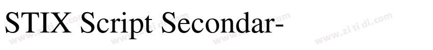 STIX Script Secondar字体转换